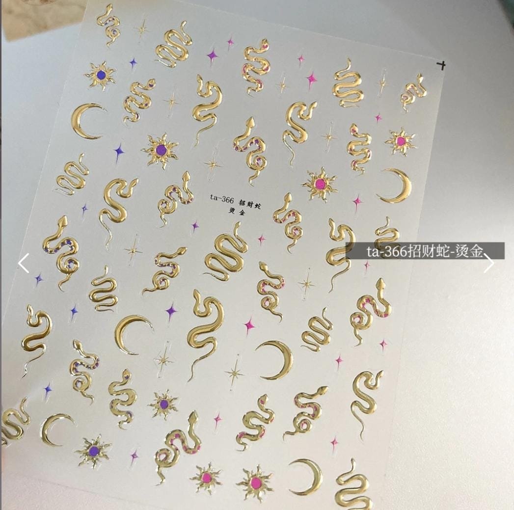 STICKERS DECORACION - SERPIENTE Y LUNA