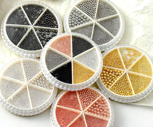 BRILLOS PARA UÑAS CAVIAR REDONDO