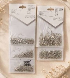 DECO PARA UÑAS PLATEADAS PIEDRAS